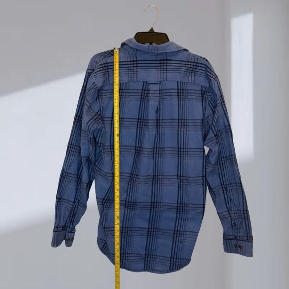 Blake Shelton x Lands’ End Plaid Button-Down Shirt – Blue Check (Men’s L/T) - Picture 2 of 6
